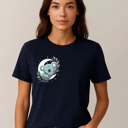 Anikmart Round Neck Printed Pure Cotton T-shirt-picture-25