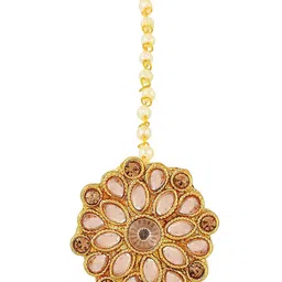 MEMOIR Gold-Plated Kundan Studded Maang Tikka-picture-39
