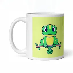Mr UVD White & Green Graphic Printed Ceramic Matte Mug 350 ml-picture-12