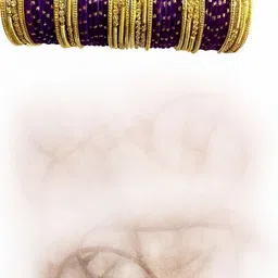 THE BLAZZE Purple Glass Artificial Stones & Beads Bangle-picture-29