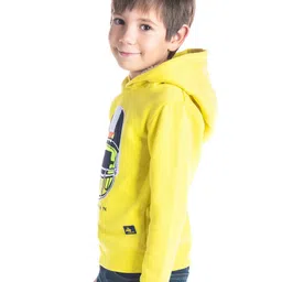 Cherry Crumble Boys Self Design Pullover Hooded Sweatshirt image 4