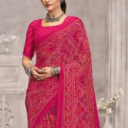 THE FASHION ATTIRE Bandhani Print Bandhani Saree image 2