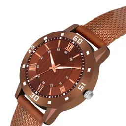 CSAMON Women Textured Round Tang Regular Analogue Watch-1016 BRO D image 2