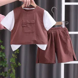 POP STREET KIDS Boys Colourblocked T-shirt with Shorts-picture-36