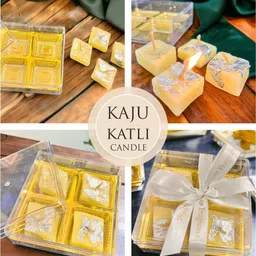 Dainty Little Shop Orange & Cream-Coloured 8 pieces Core Candle image 3