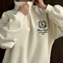 LULU & SKY Women Graphic High Neck Zip Sweatshirt image 3