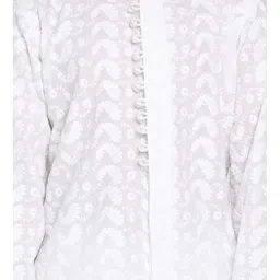 Vastramay Full Sleeves Embroidery Kurta and Pyjama Set With Cap - White image 5