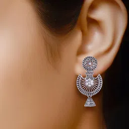 Sangria Silver-Plated Alloy Jhumkas image 3