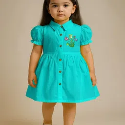 Kaffapparels Floral Puff Sleeve Fit & Flare Dress-picture-58