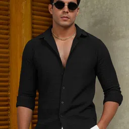 Metronaut Men Self Design Textured Casual Regular Fit Shirt-picture-27