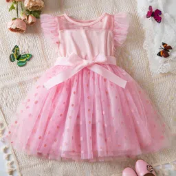 INCLUD Girls Polka Dot Printed Fit & Flare Dress-picture-14