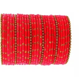 THE BLAZZE Rose Glass Artificial Stones & Beads Bangle image 2