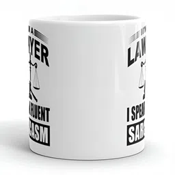 Mr UVD White & Black Typography Printed Ceramic Glossy Mug - 350 ml image 3