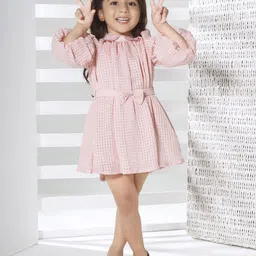 Peppermint Girls Peter Pan Collar A-Line Dress-image-79