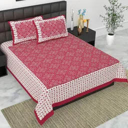 E Elma Unisex Maroon Bedsheets-picture-36