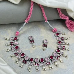 NAMAN ARTS Stone-Studded & Beaded Jewellery Set-picture-15