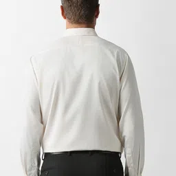 Van Heusen Men Textured Spread Collar Cotton Formal Shirt image 3
