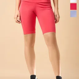 COLOR CAPITAL Women Pack of 4 Ankle-Length Fly Dry Cycling Shorts-picture-16