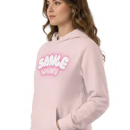 Moda Rapido Women Typography Printed Hooded Sweatshirt image 4