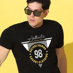 WOOSTRO Men Typography Printed Slim Fit T-shirt image 2
