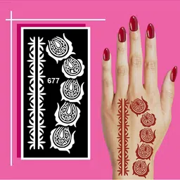 VOORKOMS Mehndi Design Stencil Sticker-picture-31