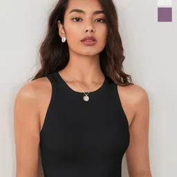 KERI PERRY Women Pack of 3 Ribbed Sleeveless Tank Crop Top-image-46