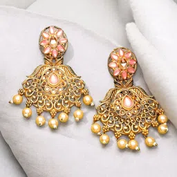 ADIVA Crescent Shaped Drop Earrings-picture-26