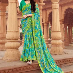 DIVASTRI Poly Chiffon Saree-picture-12