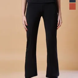 COLOR CAPITAL Pack Of 3 High Rise Ankle-Length  Flared Gym Tights image 1