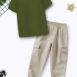 YK X Trampoline Kids Printed Round Neck T-Shirt With Jogger image 4