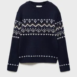 Mango Kids Boys Fair Isle Design Jacquard Pullover-picture-56
