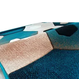 Samjeeda Handloom carpets Black Geometric Anti-Skid Polyester Carpet image 2