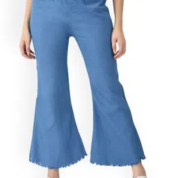 NEUNK Women Comfort Mid-Rise Stretchable Flared Jeans-picture-27