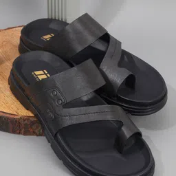 ID Men Leather Antibacterial Comfort Sandals-image-0