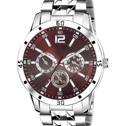 CSAMON Men Textured Round Foldover Regular Analogue Watch-1017-picture-8
