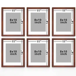art street Earth Set of 6 Red Sythetic Wood Collage Photo Frames image 4