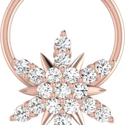 avsar Tanirika 14kt Cubic Zirconia Rose Gold Nose Wire-picture-25
