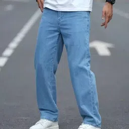 nalaka Men Regular Mid Rise Light Blue Jeans-picture-13