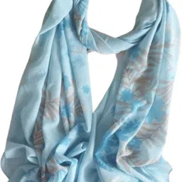sm products Solid Chiffon Women Blue Fancy Scarf, Scarf, Stole-picture-14