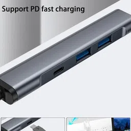 WEROX G-LITE 4-in-1 USB-C Hub with USB-A Converter, 1x USB 3.0, 4X USB 2.0 G-LITE 4-in-1 USB-C Hub with USB-A Converter, 1x USB 3.0, 4X USB 2.0 USB Hub image 3
