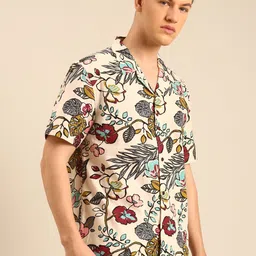 voroxy Men Regular Fit Printed Lapel Collar Casual Shirt image 4