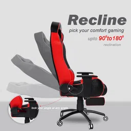 ase gaming Gold Series With Footrest Ergonomic Gaming Chair with Head & Lumbar Pillow Gaming Chair image 4