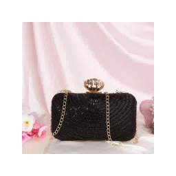 SWISNI Black Silk Clutches SWIS-474 image 1