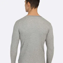 BODYCARE INSIDER Men Grey Solid Thermal Top image 5