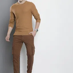 Tommy Hilfiger Pure Cotton Self Design Textured Pullover image 4