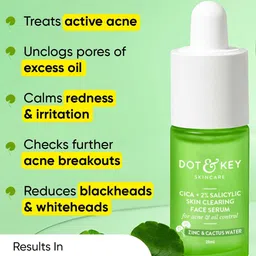 DOT & KEY Set of Cica Skin Clearing Face Serum 20ml & Skin Renewing Night Gel 60ml image 4
