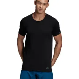 Adidas Black Cotton Regular Fit Sports T-Shirt-image-58
