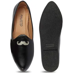 Fausto Men's Black Casual Juttis image 4