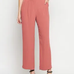 MADAME Rose Cotton Solid Trousers-picture-12