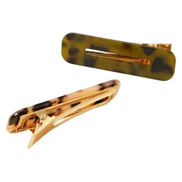 Accessorize London Tortoiseshell Snap Clips Pack of 2 image 4